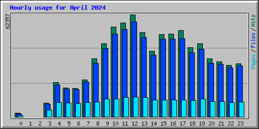 Hourly usage for April 2024