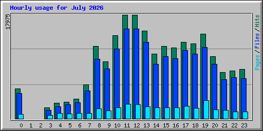 Hourly usage for July 2026